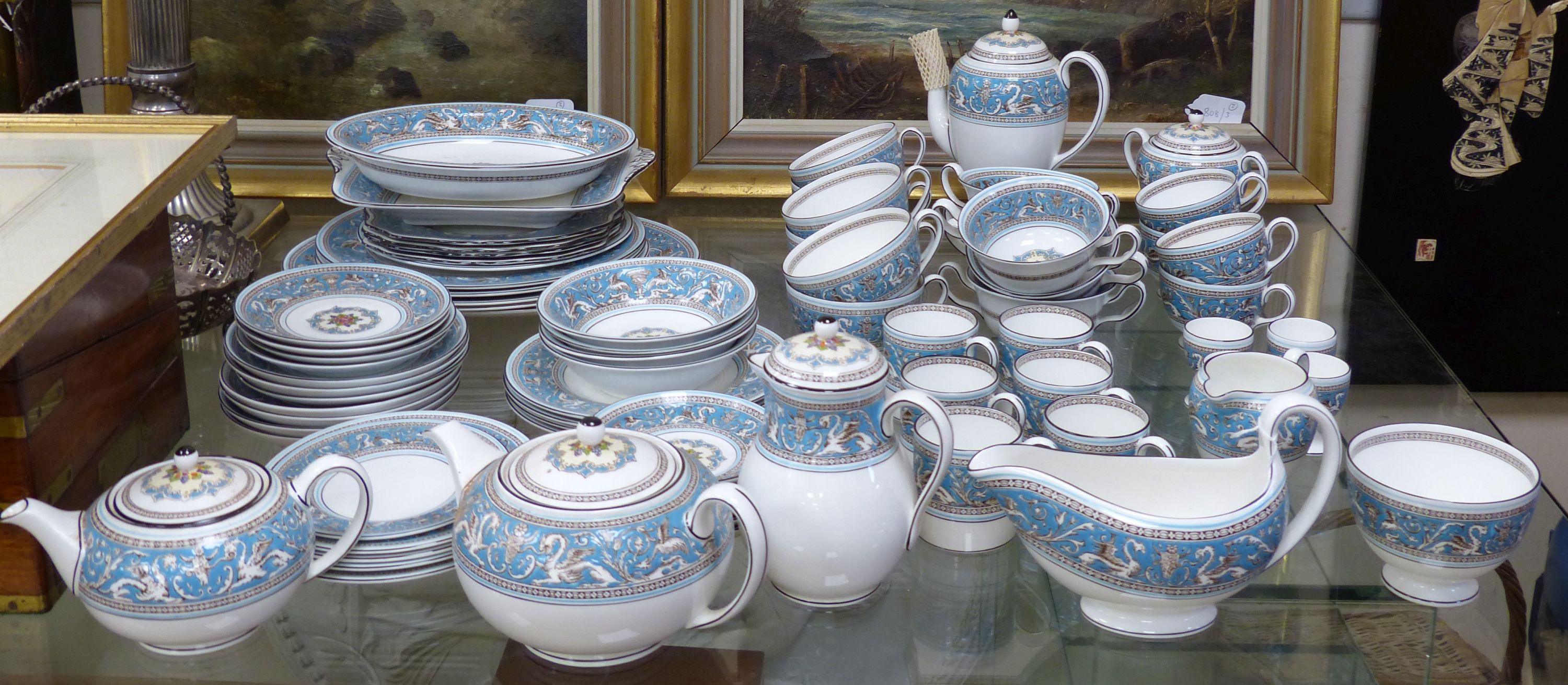 An extensive Wedgwood 'Florentine' pattern dinner, tea and coffee service